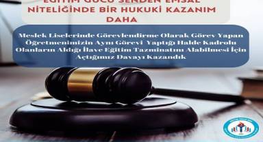 Sendikadan, Bir Hukuksal Kazanım Daha