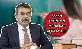 Bakan Tekin’den yeni müfredat açıklaması