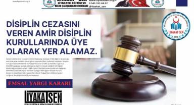 İdari Yargı Kararı: Disiplin Cezasını Veren Amir Disiplin Kurullarında Üye Olarak Yer Alamaz