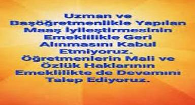 Öğretmenlerin Kariyer Tazminatının Emeklilikte De Devam Etmesi İçin Ek Düzenleme Yapılmalıdır