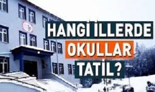 Hangi il ve ilçelerde okullar tatil?