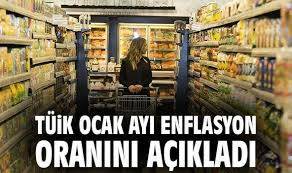 TÜİK ocak ayı enflasyon oranını açıkladı!