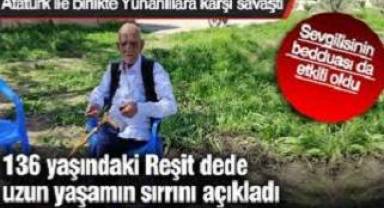 136 yaşındaki Reşit dede uzun yaşamın sırrını açıkladı!