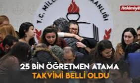 25 bin öğretmen atama takvimi belli oldu