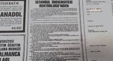 Ekrem İmamoğlu'nun İstanbul Üniversitesi'ne girmek için başvurduğu 1990 tarihli gazete ilanı ortaya çıktı!
