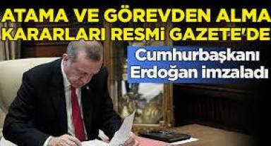 Görevden alma ve yeni atamalar Resim Gazete'de
