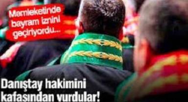 Danıştay hakimini kafasından vurdular!