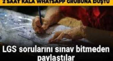 LGS sorularını sınav bitmeden paylaştılar
