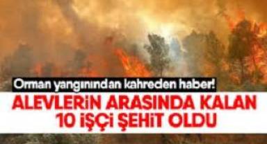 Eskişehir'deki orman yangınında kahreden haber! 10 kahraman işçimizi kaybettik...