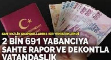 2 bin 691 yabancıya sahte rapor ve dekontla vatandaşlık