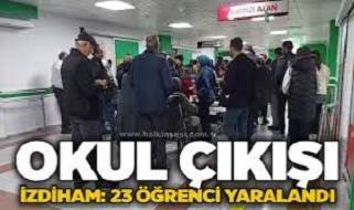 Erzurumda okul çıkışı izdiham: 23 öğrenci hastaneye kaldırıldı