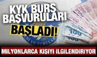 KYK burs başvuruları başladı!