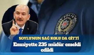 Emniyette 235 müdür emekli edildi