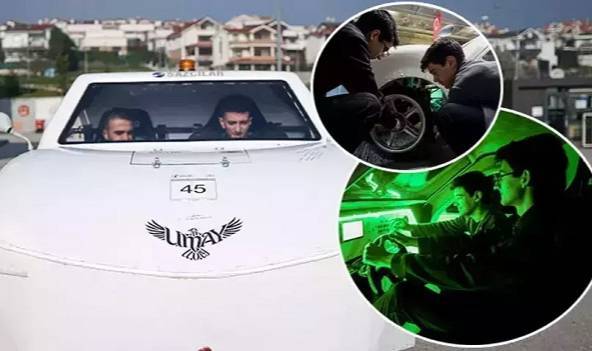 Liseli öğrencilerden saatte 60 kilometre hıza uluşan elektrikli otomobil