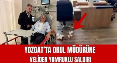 Öğrenci yakını okul müdürüne okulda kafa attı!