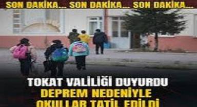 Valilik duyurdu... Tokat'ta eğitime deprem arası!