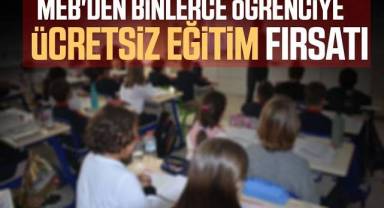 MEB'den öğrencilere özel okullarda ücretsiz eğitim fırsatı: Başvurular yarın başlıyor