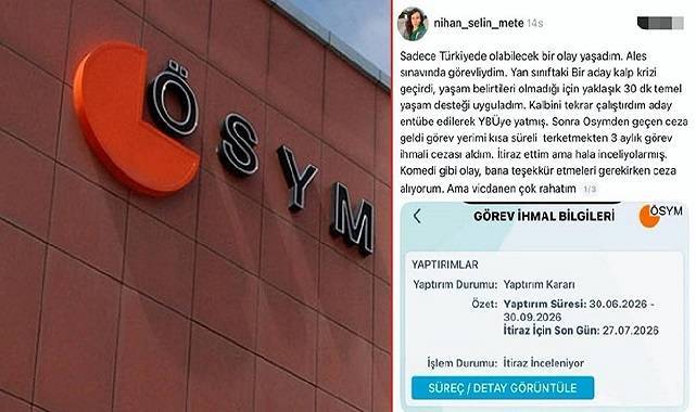 ÖSYM'den kalp masajıyla hayat kurtaran gözetmen öğretmen için karar: Ödül beklerken ceza geldi