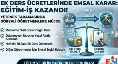 Mahkeme Noktayı Koydu: Görevlendirmede Ek Ders Ücreti Haftalık 18 Saat Üzerinden Ödenecek