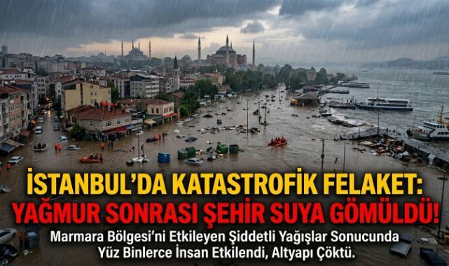 Marmara'da Afet Boyutunda Felaket: İstanbul ve Çevre İllerde Altyapı Çöktü, Şehir Sular Altında!