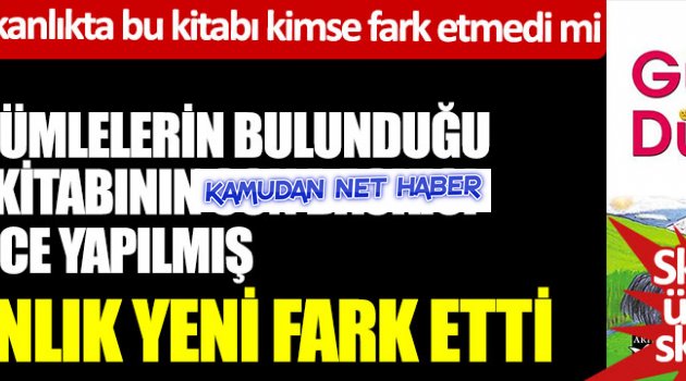 3 yıldır Bakanlıkta bu kitabı kimse okumadı mı?
