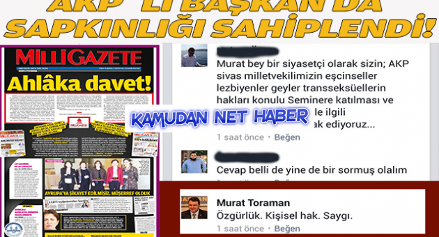 AKP'li başkan sapkınlığa sahip çıktı!
