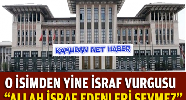Bülent Arınç'tan Yine İsraf Vurgusu