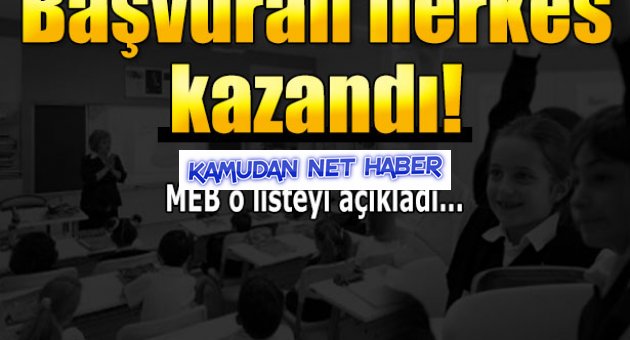 Devlet Okuluna Yok Özele var. MEB özel okula teşvik listesi açıkladı