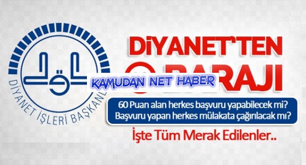 Diyanet'ten imam ve müezzin atamalarına 60 Barajı