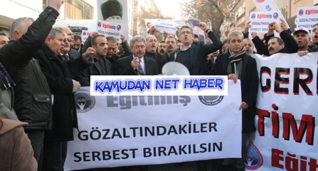 Eğitim İş:POLİS MÜDAHALESİNİ VE GÖZALTILARI PROTESTO ETTİK