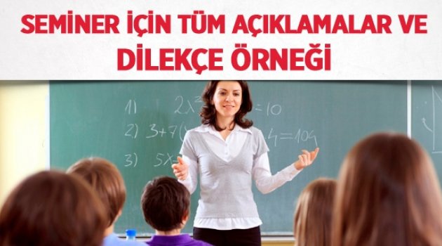 EYLÜL 2015 SEMİNERİ İÇİN DİLEKÇE ÖRNEĞİ