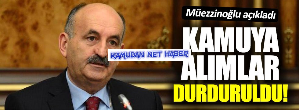 Kamuya alımları donduruldu