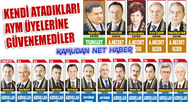 Kendi Atadıkları Aym Üyelerine Güvenemediler