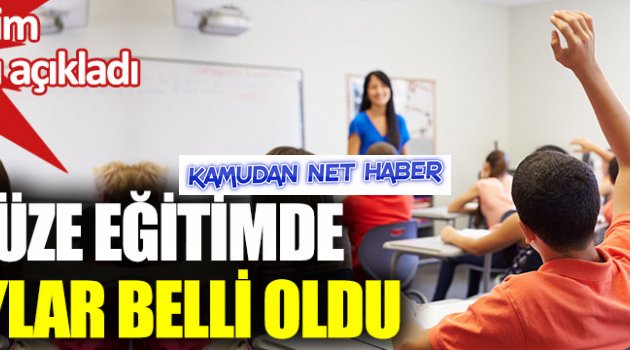 MEB açıkladı: Yüz yüze eğitimde detaylar belli oldu!