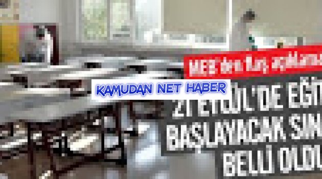 MEB'den flaş yüz yüze eğitim açıklaması