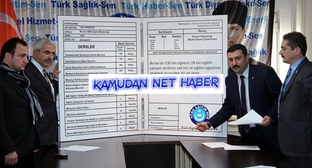 Milli Eğitim Müdürü Veli Sarıkaya'ya bol sıfırlı dev karne