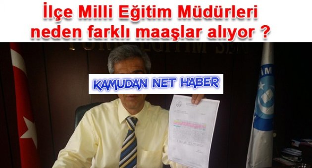 Milli eğitimde kurum aynı, makam aynı, maaş farklı