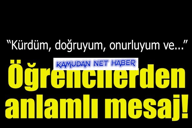 Ortaokul öğrencilerinden anlamlı mesaj