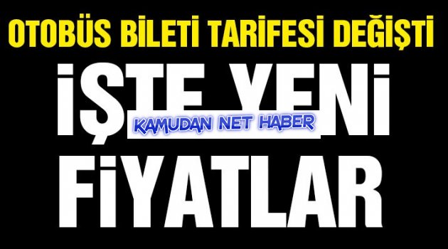 Otobüs biletine tavan fiyat düzenlemesi