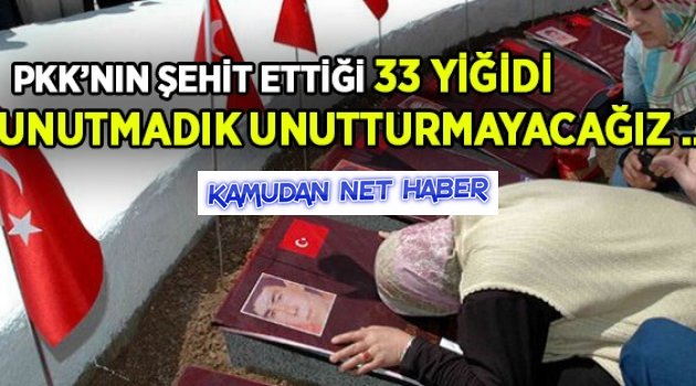 PKK terörüyle şehit olan 33 asker anıldı.