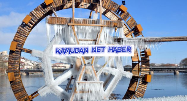 Su değirmeni de dondu!