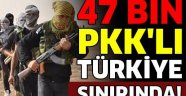 47 bin PKK'lı Türkiye sınırında...