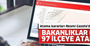 97 ilçeye kaymakam atandı