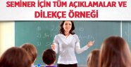 EYLÜL 2015 SEMİNERİ İÇİN DİLEKÇE ÖRNEĞİ