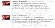 Cumhurbaşkanı, Bahçeli'nin Mesajlarını Retweetledi