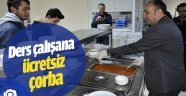Ders çalışana ücretsiz çorba