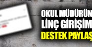 İlkokul müdüründen saldırgana destek paylaşımı