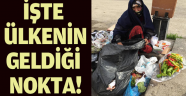 İşte geldiğimiz nokta; çocuğu için çöpten sebze ve meyve topluyor...