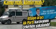 İtfaiye aracı Ak parti karavanını çekerken yakalandı!