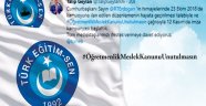 Öğretmenlik Meslek Kanunu Unutulmasın